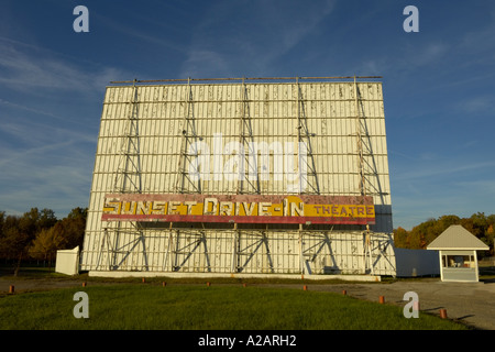 Sunset Drive-in theatre de l'Ontario, Ohio USA Banque D'Images