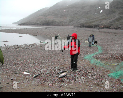 Pêche à l'île de Baffin Banque D'Images