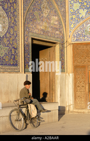 Décorations de la mosquée Sheikh Lotf Allah, Ispahan, Iran Banque D'Images