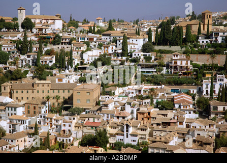 Vue panoramique sur Grenade Andalousie Andalucía España Espagne Iberia Europe Banque D'Images