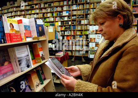 Librairie espagnole Lectorum à Greenwich Village à New York City Banque D'Images