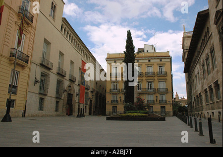 Plaza de Manises Valencia la vieille ville Comunitat Cataluña Costa del Azahar España Spain Espagne Europe Banque D'Images