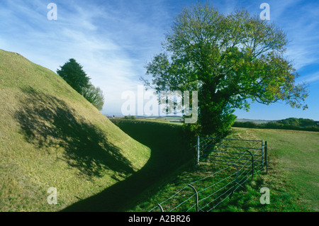 Old Sarum hill fort près de Salisbury en Angleterre Banque D'Images