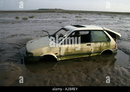 Voiture faisant Cumbria UK Banque D'Images