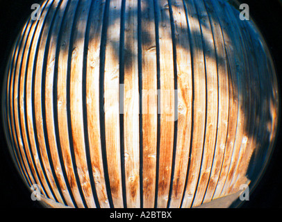 Clôture de jardin en bois Banque D'Images