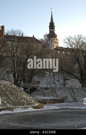 Vue de l'UNION EUROPÉENNE L'Estonie à Tallinn Toompea Banque D'Images