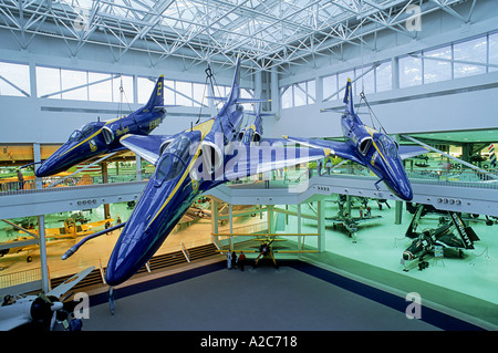 Avions Blue Angels au Musée national de l'aéronavale Pensacola Florida USA Banque D'Images
