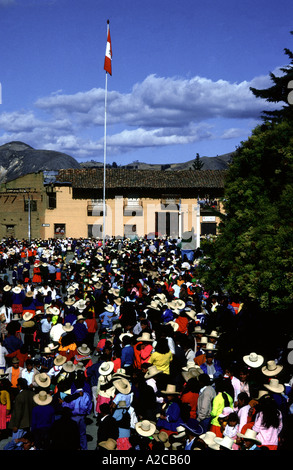 Festival à Huamachuco. Pérou Banque D'Images