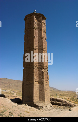 AFGHANISTAN Ghazni Minaret de Bahram Shah l'un des deux minarets début xiie siècle l'autre construit par le Sultan Mas'ud 111 Banque D'Images