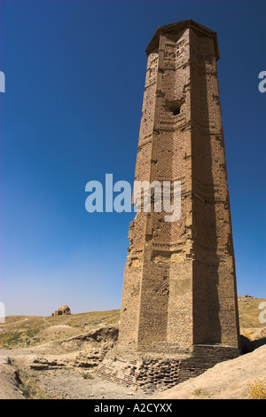 AFGHANISTAN Ghazni Minaret de Bahram Shah l'un des deux minarets début xiie siècle l'autre construit par le Sultan Mas'ud 111 Banque D'Images