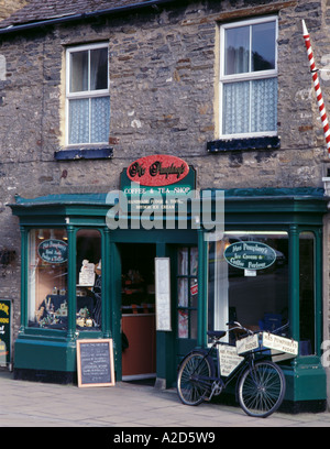 Shop avant, Leyburn, North Yorkshire, Angleterre, Royaume-Uni. Banque D'Images