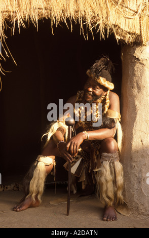 Chef zoulou Kwazulu Natal Afrique du Sud Banque D'Images