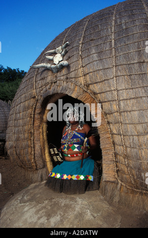 Sangoma zoulou Kwazulu Natal Afrique du Sud Banque D'Images