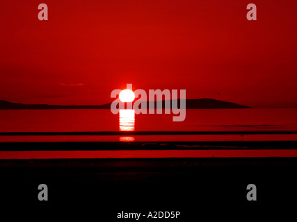 Soleil sur l'île de Gruinard, Wester Ross, le nord de l'Ecosse Banque D'Images