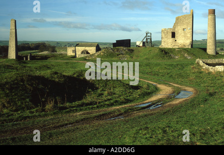 Mine de Magpie, Derbyshire, Angleterre Banque D'Images