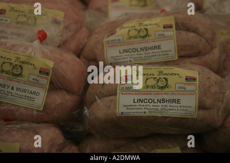 Les saucisses de la Grange Bacon Company Newark Vendredi 16 Dimanche 17 East Midlands Festival des aliments et boissons Banque D'Images