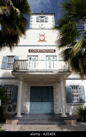 Le palais de justice sur la rue Front Philipsburg St Maarten antilles caraïbes Banque D'Images