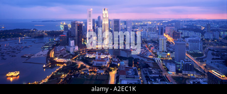 Asie Singapour , skyline panorama, Singapur Banque D'Images
