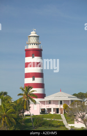 BAHAMAS, Nassau, Loyalist Cays, Elbow Cay, l'espoir Ville : Elbow Cay Lighthouse Banque D'Images