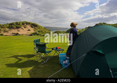 Big Sand Gairloch, le camping des sables bitumineux. L'ouest des Highlands en Écosse 2005 Banque D'Images