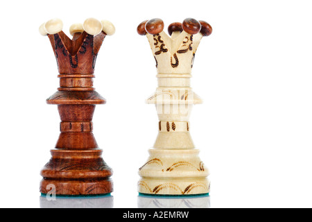 Deux pièces d'échecs Banque D'Images