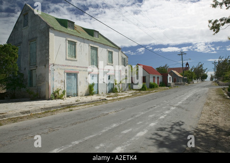 Caraïbes, ÎLES TURKS ET CAICOS, South Caicos, l'île Cockburn Harbour : Bâtiments de la Vieille Ville Banque D'Images