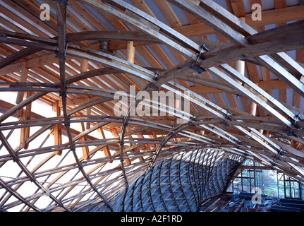 Gridshell, Atelier de conservation et de Weald Downland Open Air Museum, Singleton, West Sussex (en construction) Banque D'Images