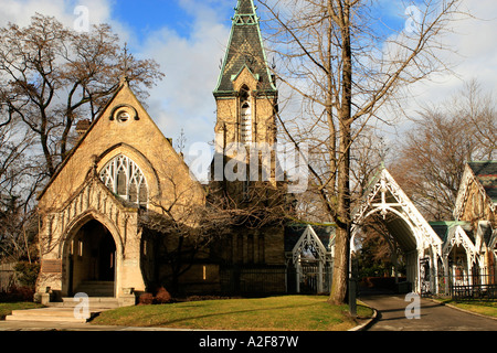 Crématorium de Toronto centre-ville de Toronto (Ontario) Canada Chapelle Chapelle où fut tourné Quatre mariages et un enterrement Banque D'Images