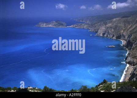 Plage de Myrtos idylle grecque La Grèce Céphalonie Banque D'Images