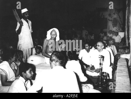 Le Mahatma Gandhi lors de son séjour au Bengale occidental, Calcutta Inde 1947 Banque D'Images