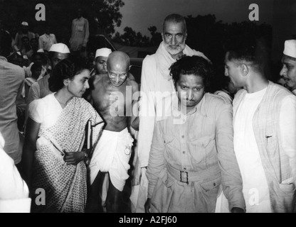 Le Mahatma Gandhi lors de son séjour au Bengale occidental, Calcutta Inde 1947 Banque D'Images