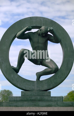 La Norvège, Parc des sculptures de Vigeland, avec 192 sculptures et plus de 600 figures, par Gustav Vigelan Banque D'Images