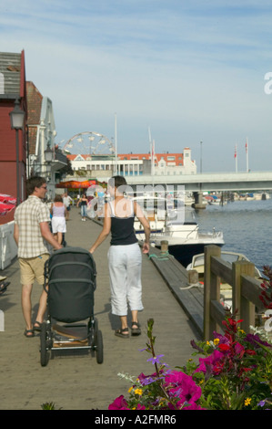 Mandal, Norvège, au bord de l'eau, Banque D'Images