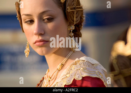 LAS FALLAS DE VALENCE. PROCESSION FIESTA Espagne Banque D'Images