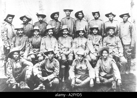 Mahatma Gandhi Natal Indian Ambulance corps volontaire Indian Ambulance corps brancher porteurs Bambatha Rebellion Zulu Rebellion Afrique du Sud 1906 Banque D'Images