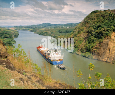 Canal de Panama, République du Panama. Le gaillard Cut aka la Coupe Culebra. Banque D'Images