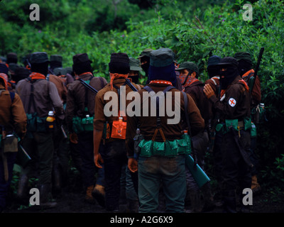 Le Mexique, Chiapas, AguasCalientes/Guadalupe Tepeyac. L'EZLN, Armée Zapatiste de Libération Nationale Banque D'Images