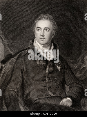 Robert Saunders Dundas, 2ème Vicomte Melville, 1771-1851. L'homme d'État britannique et premier seigneur de l'Amirauté. Banque D'Images