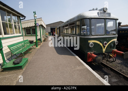 Autorail diesel Mangapps Railway Museum Burnham on Crouch Essex Banque D'Images