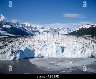 Vue aérienne de la Harvard Glacier et les montagnes Chugach National Forest de Chugach, Southcentral côte de l'Alaska Banque D'Images