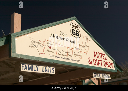 USA, Arizona, Williams : Rt. Murale 66 / Motel Banque D'Images