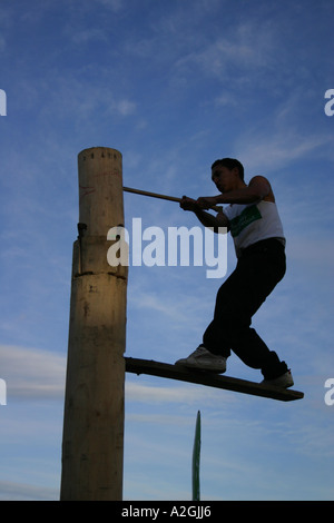 Concours de coupe de bois Banque D'Images