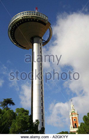 Faro de Moncloa et Museo de America, Madrid, Espagne Banque D'Images