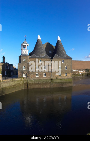 Réveil moulin sur l'île de trois usines de l'arc est de Londres UK Banque D'Images