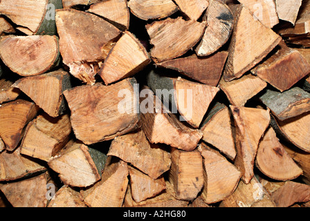 Grumes pour bois de chauffage en bois haché Banque D'Images