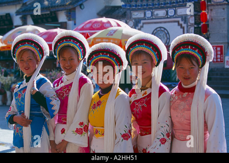 Les femmes locales Bai Dali Yunnan Province Chine Banque D'Images