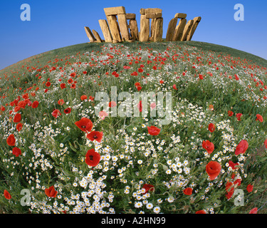 L'ART NUMÉRIQUE : préhistorique Stonehenge Banque D'Images