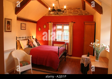 Chambre Double chambre luxueuse au Cottage Staplecross, Hockworthy Nr Wellington, Somerset offrant hébergement B & B Banque D'Images