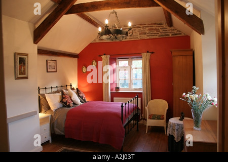 Chambre Double chambre luxueuse au Cottage Staplecross, Hockworthy Nr Wellington, Somerset offrant hébergement B & B Banque D'Images