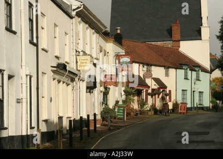 High Street Devon Dunster Banque D'Images